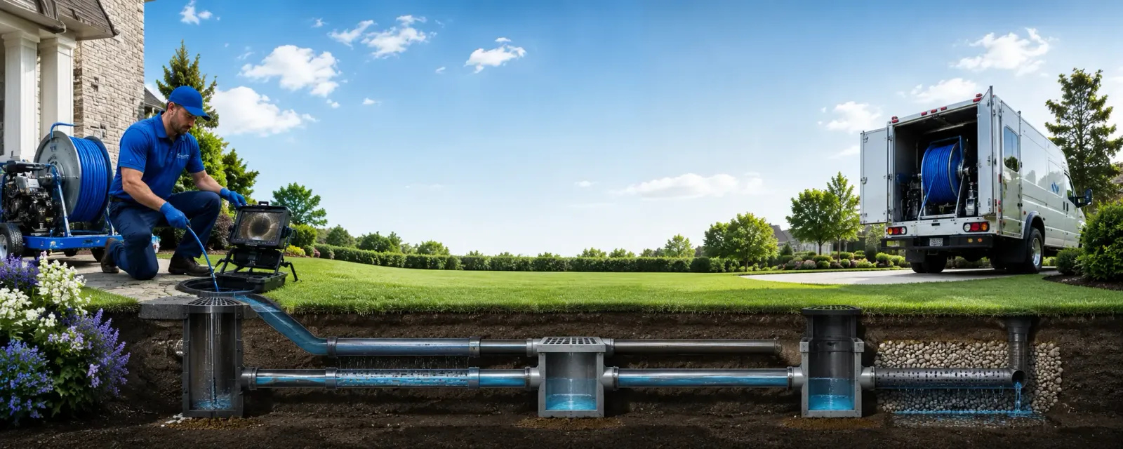 Outdoor drain cleaning information for Kaneville, IL
